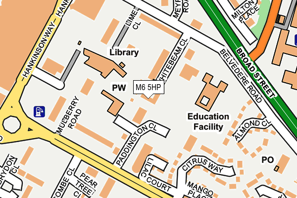 M6 5HP map - OS OpenMap – Local (Ordnance Survey)