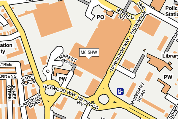 M6 5HW map - OS OpenMap – Local (Ordnance Survey)