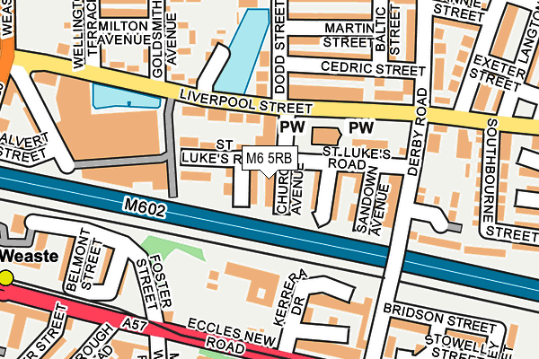 M6 5RB map - OS OpenMap – Local (Ordnance Survey)