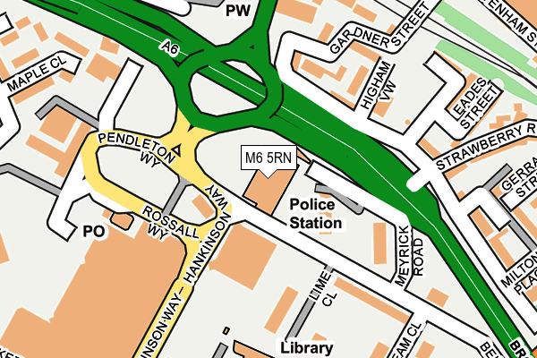 M6 5RN map - OS OpenMap – Local (Ordnance Survey)