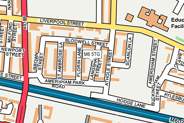 M6 5TG map - OS OpenMap – Local (Ordnance Survey)