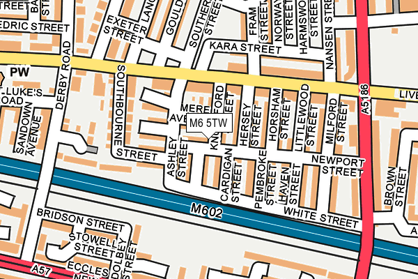 M6 5TW map - OS OpenMap – Local (Ordnance Survey)