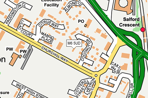 M6 5UD map - OS OpenMap – Local (Ordnance Survey)