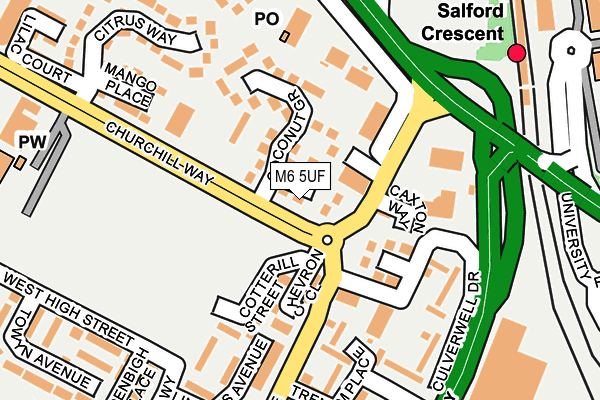 M6 5UF map - OS OpenMap – Local (Ordnance Survey)
