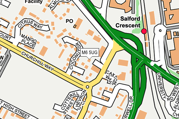 M6 5UG map - OS OpenMap – Local (Ordnance Survey)