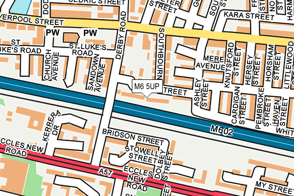 M6 5UP map - OS OpenMap – Local (Ordnance Survey)