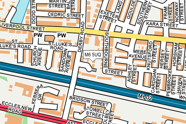 M6 5UQ map - OS OpenMap – Local (Ordnance Survey)