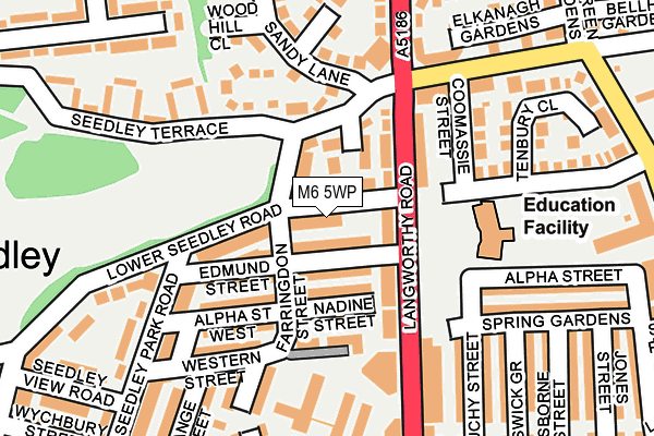 M6 5WP map - OS OpenMap – Local (Ordnance Survey)