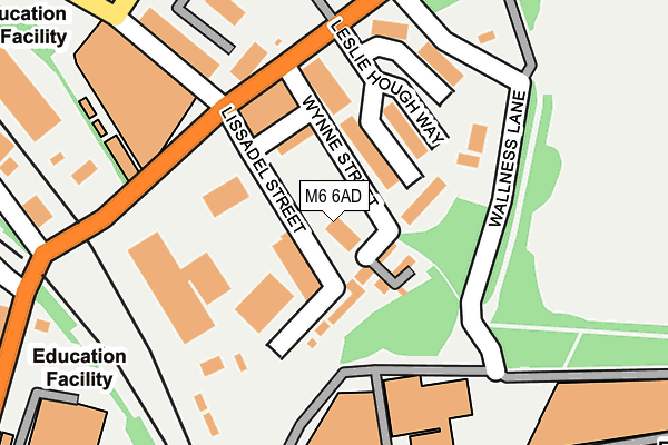 M6 6AD map - OS OpenMap – Local (Ordnance Survey)