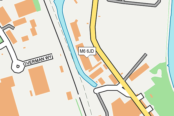 M6 6JD map - OS OpenMap – Local (Ordnance Survey)