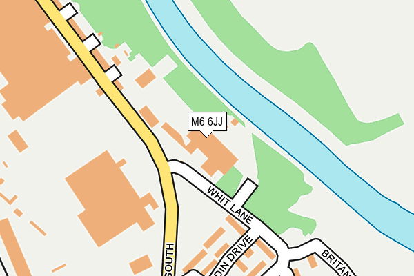 M6 6JJ map - OS OpenMap – Local (Ordnance Survey)