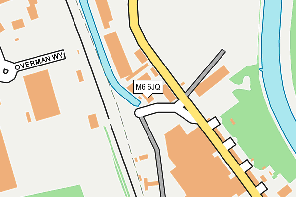 M6 6JQ map - OS OpenMap – Local (Ordnance Survey)
