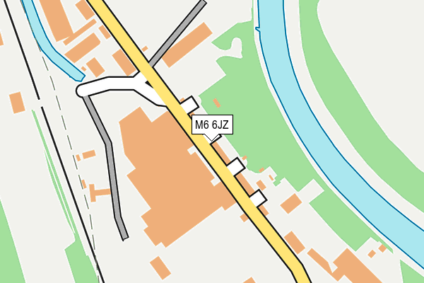 M6 6JZ map - OS OpenMap – Local (Ordnance Survey)