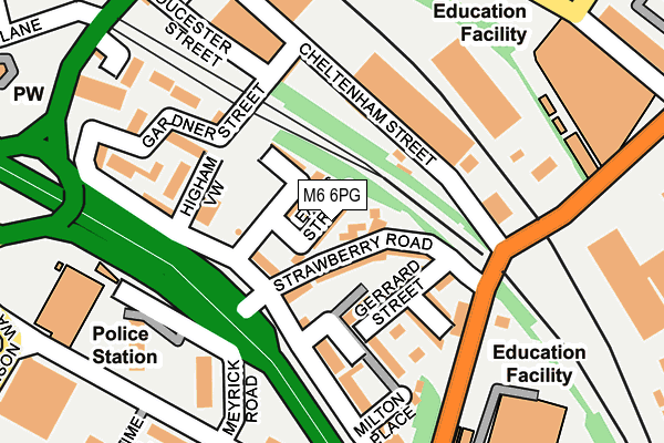 M6 6PG map - OS OpenMap – Local (Ordnance Survey)