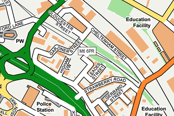 M6 6PR map - OS OpenMap – Local (Ordnance Survey)