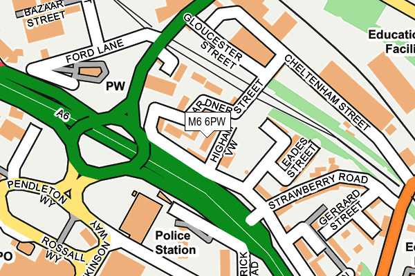 M6 6PW map - OS OpenMap – Local (Ordnance Survey)