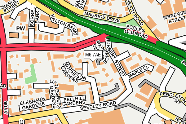 M6 7AE map - OS OpenMap – Local (Ordnance Survey)