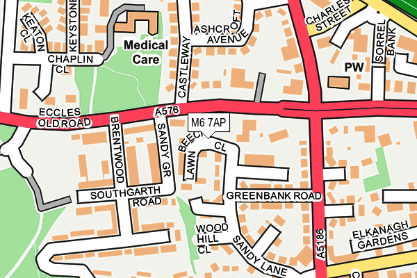 M6 7AP map - OS OpenMap – Local (Ordnance Survey)