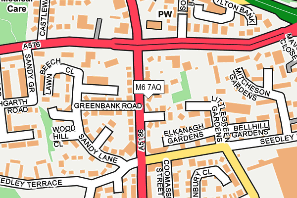 M6 7AQ map - OS OpenMap – Local (Ordnance Survey)