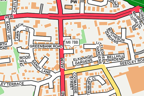 M6 7BB map - OS OpenMap – Local (Ordnance Survey)