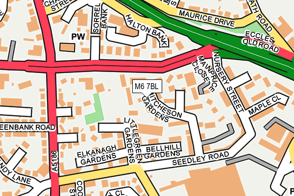 M6 7BL map - OS OpenMap – Local (Ordnance Survey)