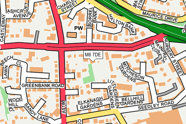 M6 7DE map - OS OpenMap – Local (Ordnance Survey)