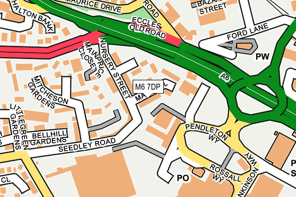 M6 7DP map - OS OpenMap – Local (Ordnance Survey)