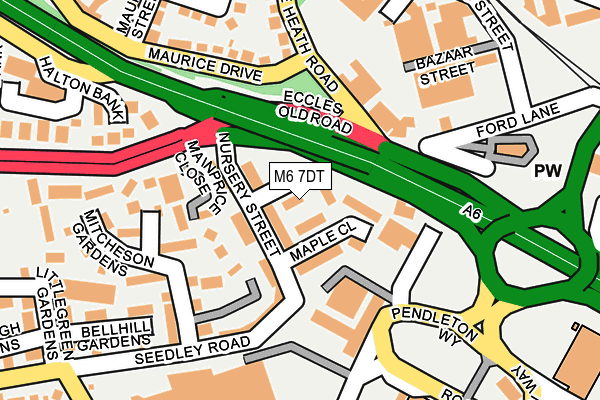 M6 7DT map - OS OpenMap – Local (Ordnance Survey)