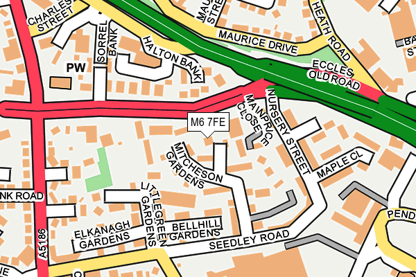 M6 7FE map - OS OpenMap – Local (Ordnance Survey)