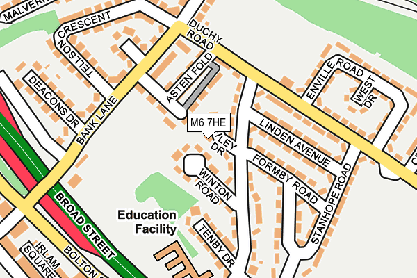 M6 7HE map - OS OpenMap – Local (Ordnance Survey)