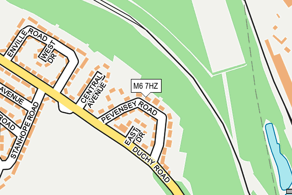 M6 7HZ map - OS OpenMap – Local (Ordnance Survey)