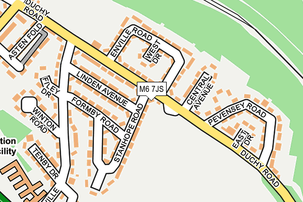 M6 7JS map - OS OpenMap – Local (Ordnance Survey)