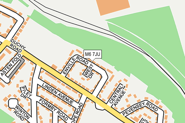 M6 7JU map - OS OpenMap – Local (Ordnance Survey)