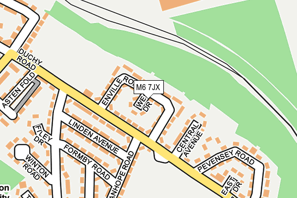 M6 7JX map - OS OpenMap – Local (Ordnance Survey)