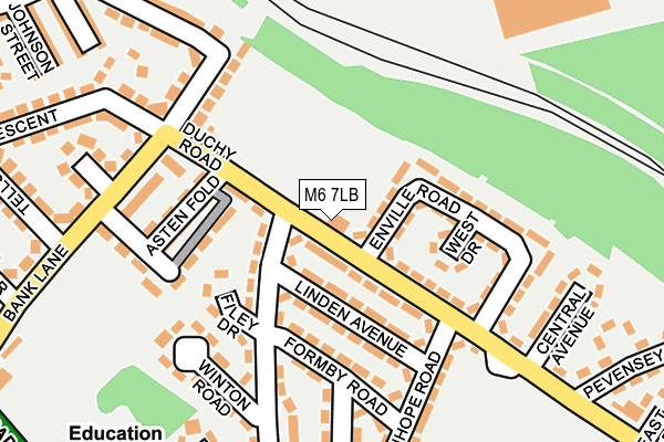 M6 7LB map - OS OpenMap – Local (Ordnance Survey)