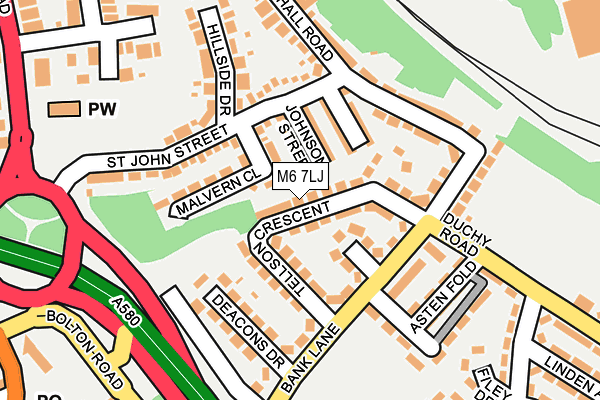 M6 7LJ map - OS OpenMap – Local (Ordnance Survey)