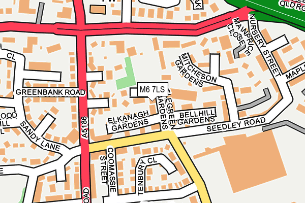 M6 7LS map - OS OpenMap – Local (Ordnance Survey)