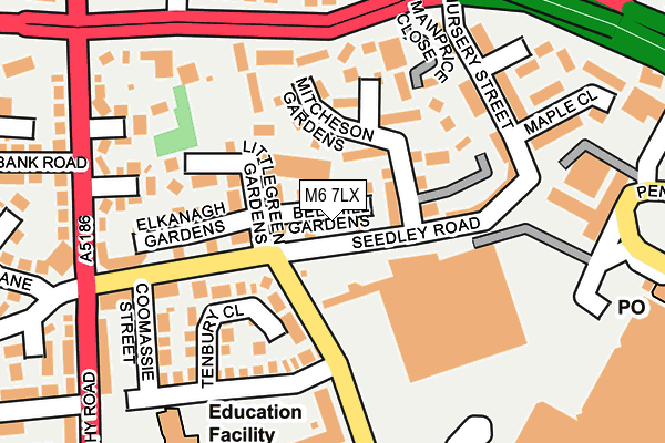 M6 7LX map - OS OpenMap – Local (Ordnance Survey)