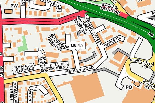 M6 7LY map - OS OpenMap – Local (Ordnance Survey)