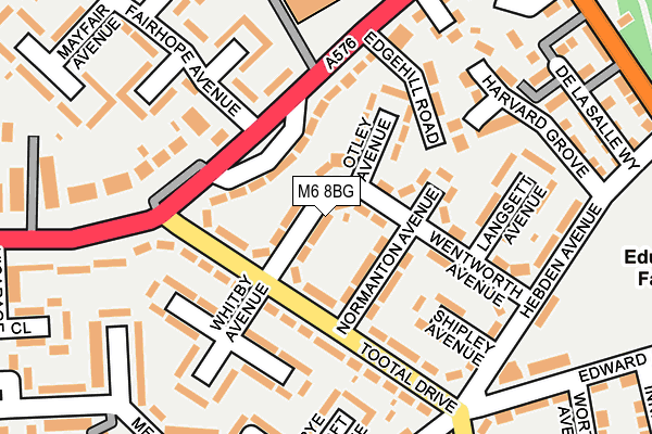 M6 8BG map - OS OpenMap – Local (Ordnance Survey)