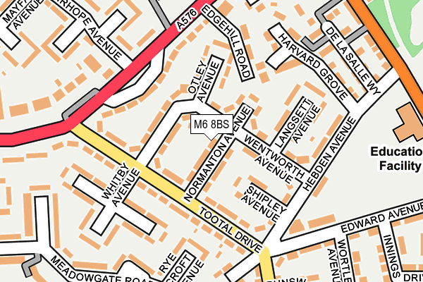 M6 8BS map - OS OpenMap – Local (Ordnance Survey)