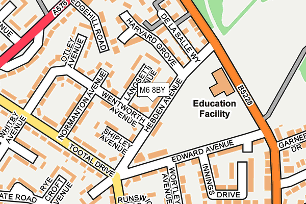 M6 8BY map - OS OpenMap – Local (Ordnance Survey)