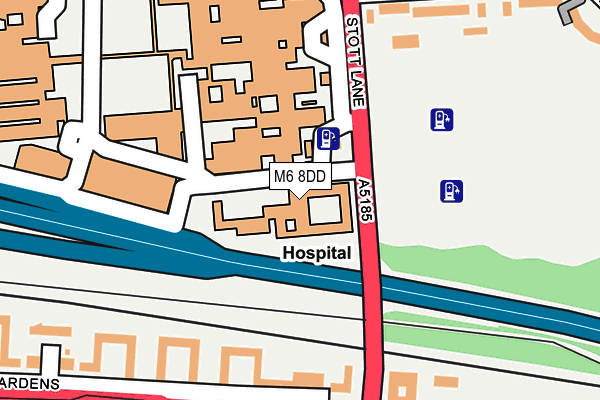 M6 8DD map - OS OpenMap – Local (Ordnance Survey)