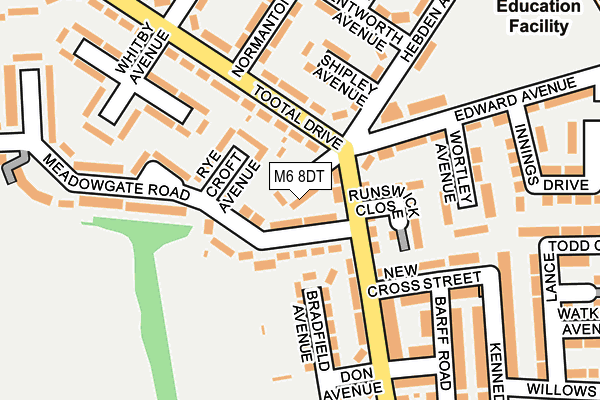 M6 8DT map - OS OpenMap – Local (Ordnance Survey)