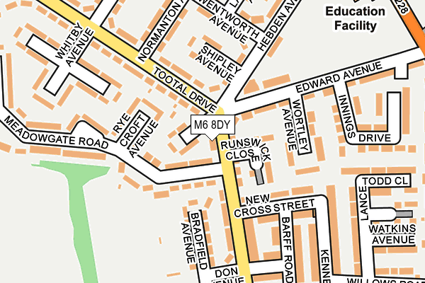 M6 8DY map - OS OpenMap – Local (Ordnance Survey)