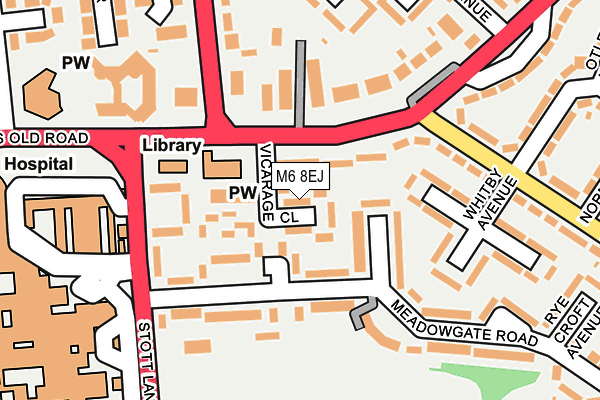 M6 8EJ map - OS OpenMap – Local (Ordnance Survey)