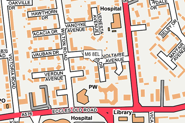 M6 8EL map - OS OpenMap – Local (Ordnance Survey)