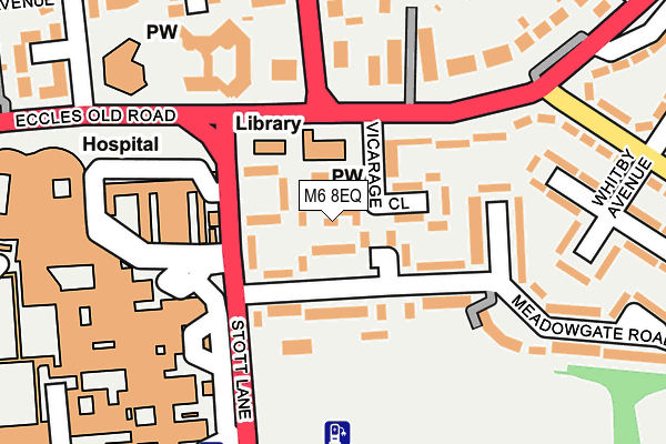 M6 8EQ map - OS OpenMap – Local (Ordnance Survey)