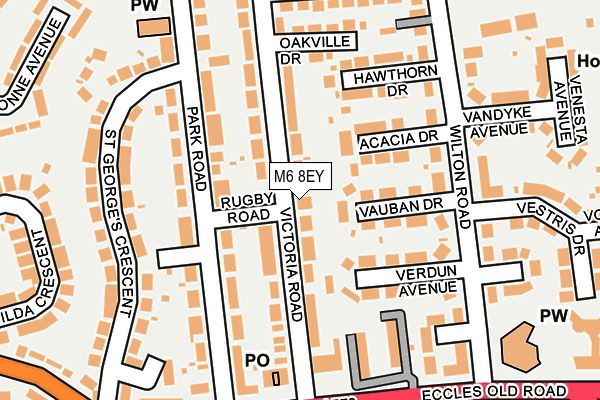M6 8EY map - OS OpenMap – Local (Ordnance Survey)