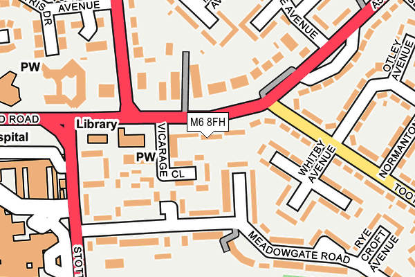 M6 8FH map - OS OpenMap – Local (Ordnance Survey)